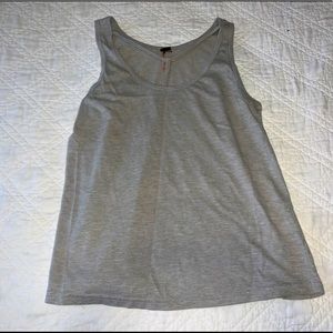Grey peek a boo tank top